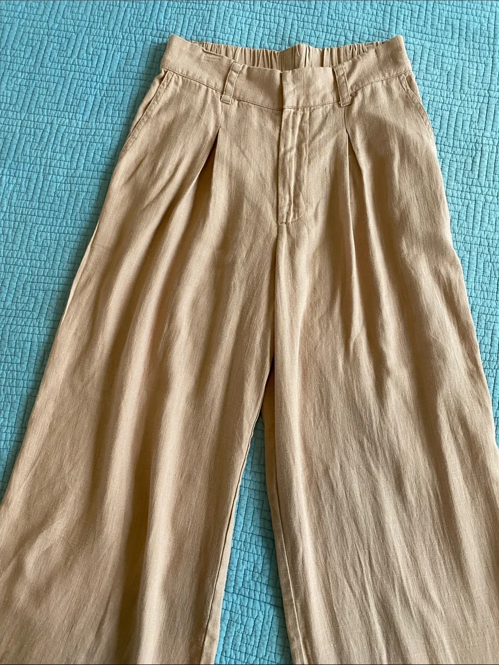 wild fable Wide-Leg High-Rise Pants in Light Brown